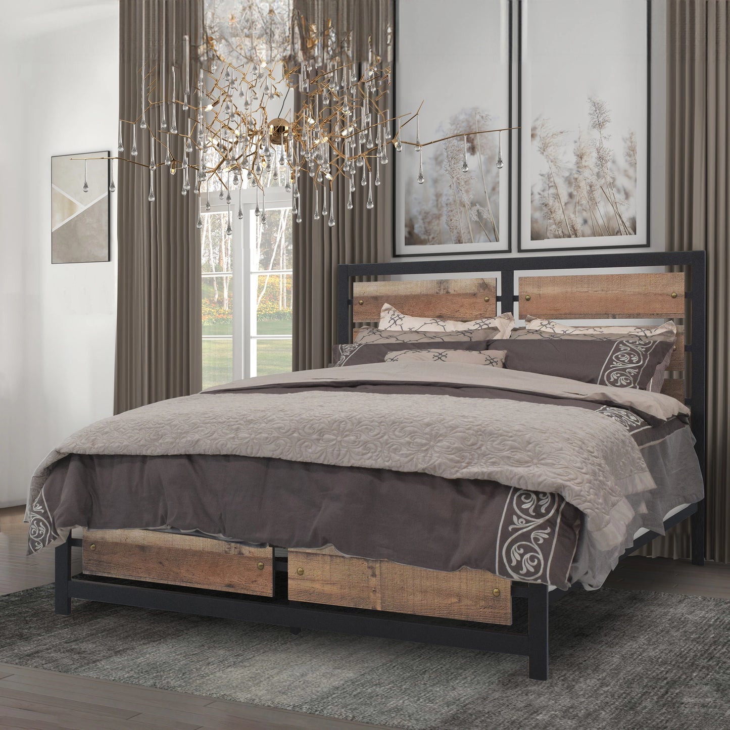 Elk River 4/6 F Hb,Fb, & Slats-Rustic