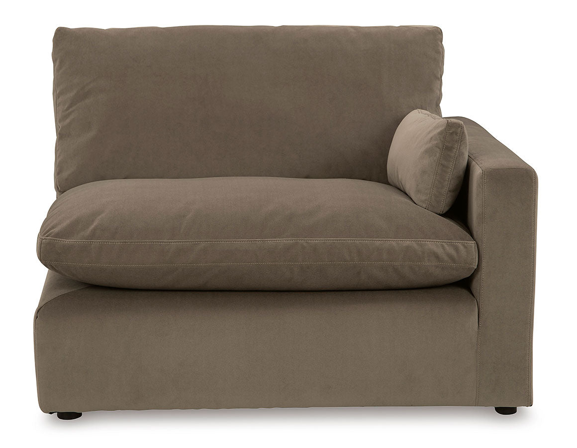 2 Piece Velvet Sectional LAF Corner Chaise with RAF Chair