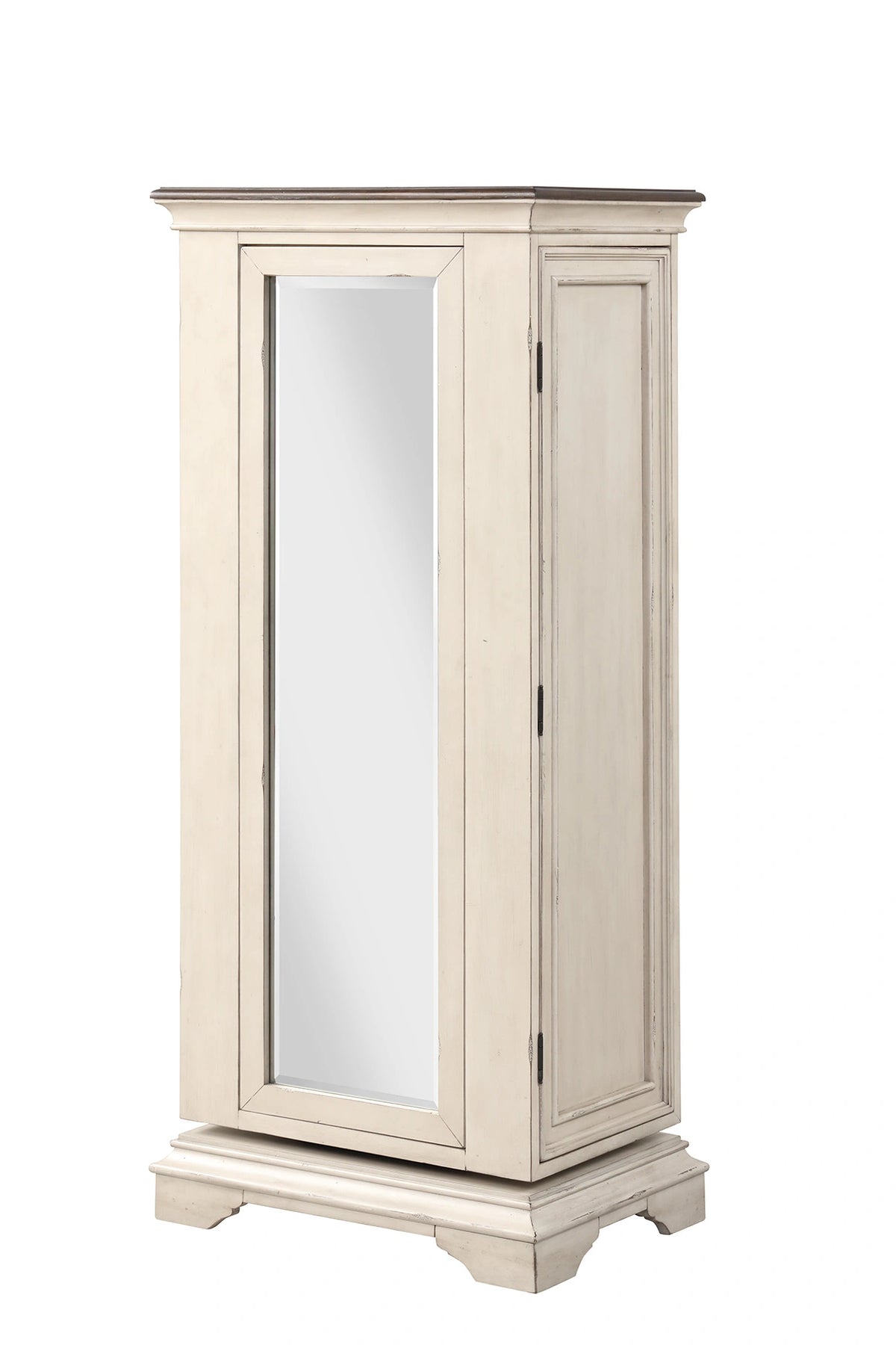 Anastasia Lingerie Swivel Chest W/Mirror-Ant. White