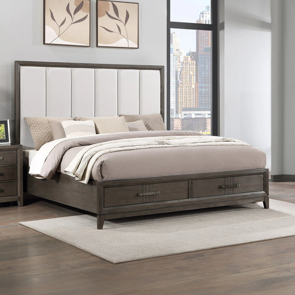 Landon 6/6-6/0 Ek/Wk Headboard-Walnut