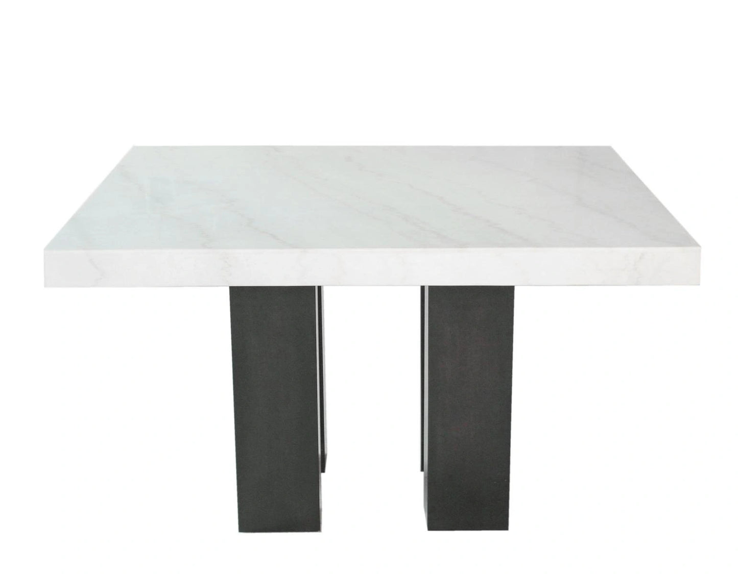 Steve Silver Camila Marble Top Counter Table in White