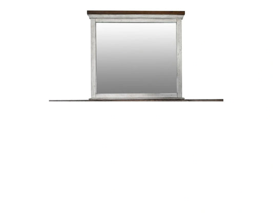 Steve Silver Bear Creek Mirror in White Smoke