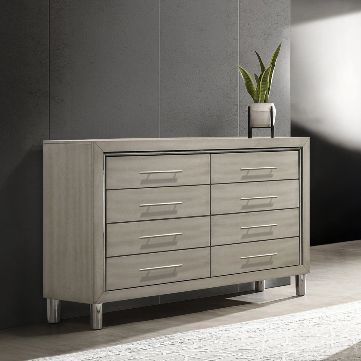 Lennox 8 Drawer Dresser-Gray