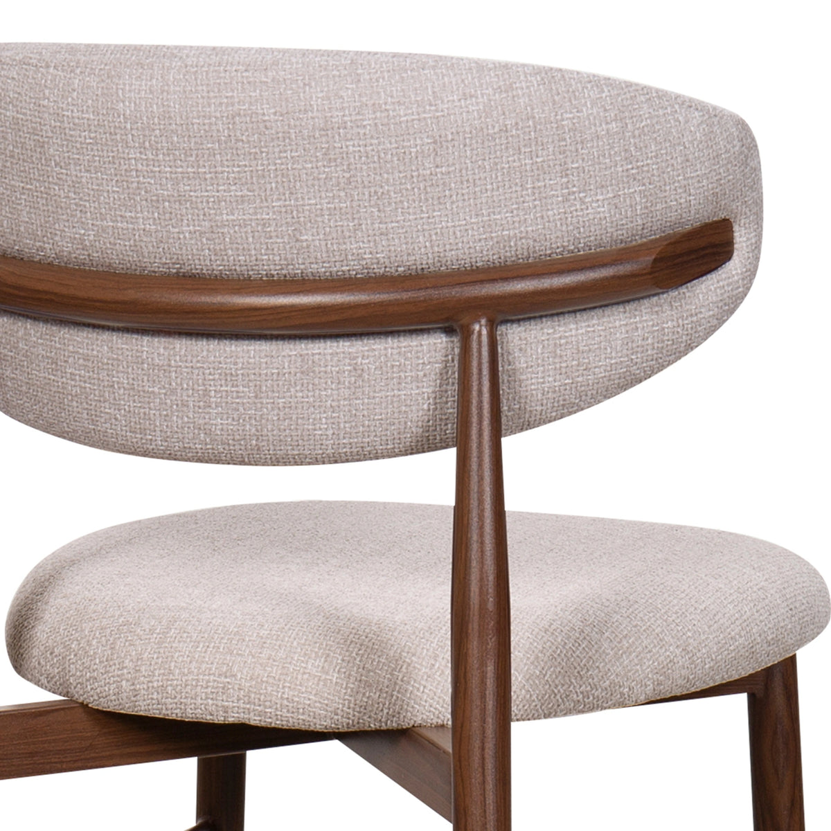 Royce Side Chair W/ Walnut Metal Frame -Toast (2 Per Carton)