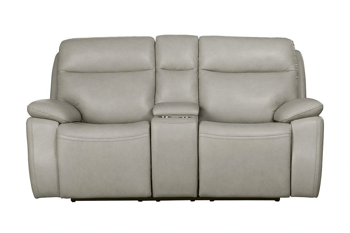 BarcaLounger Micah Console Loveseat w/Power Recline & Power Head Rests in Venzia Cream
