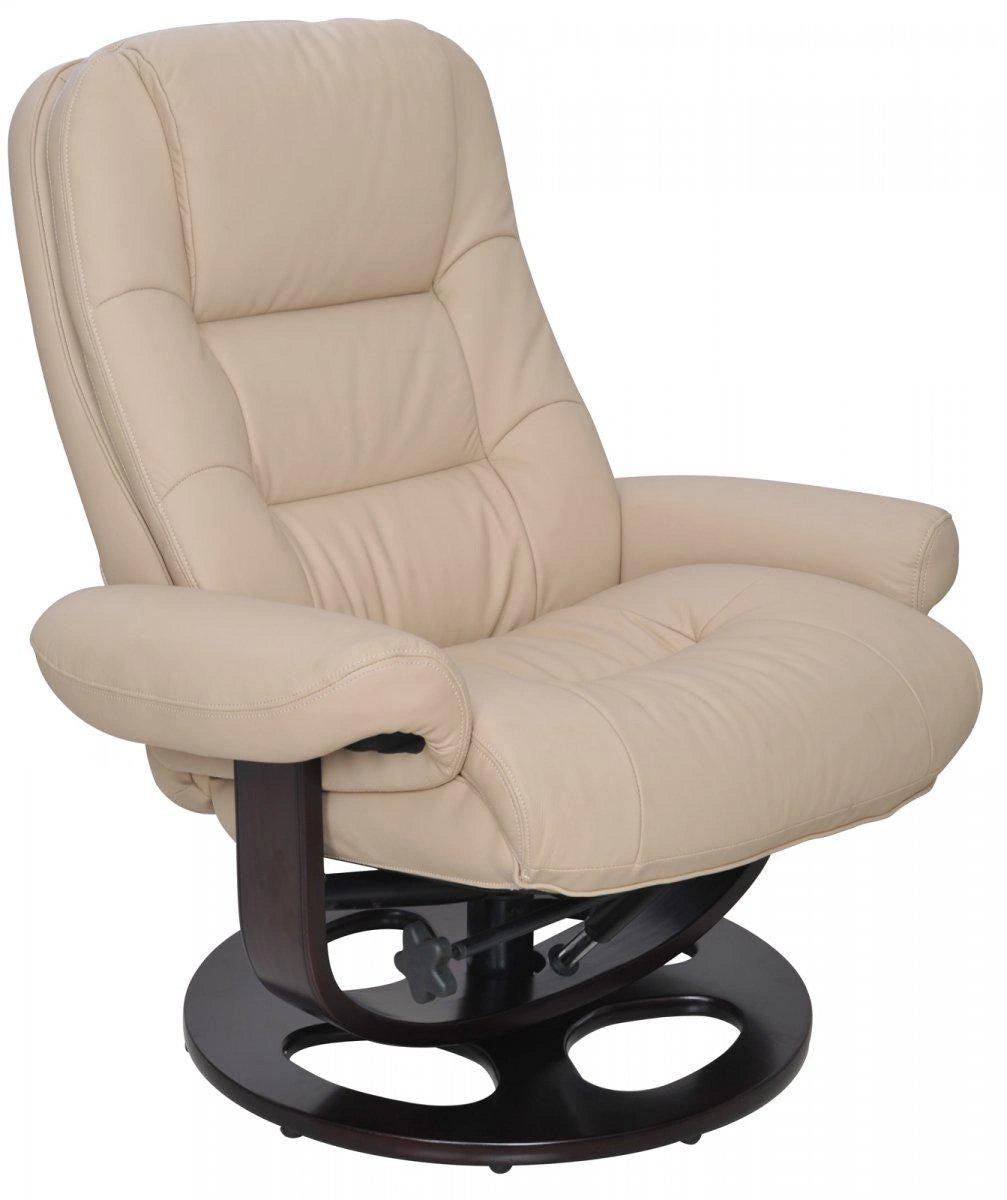 BarcaLounger Jacque Pedestal Recliner / Ottoman in Ivory 15-8021