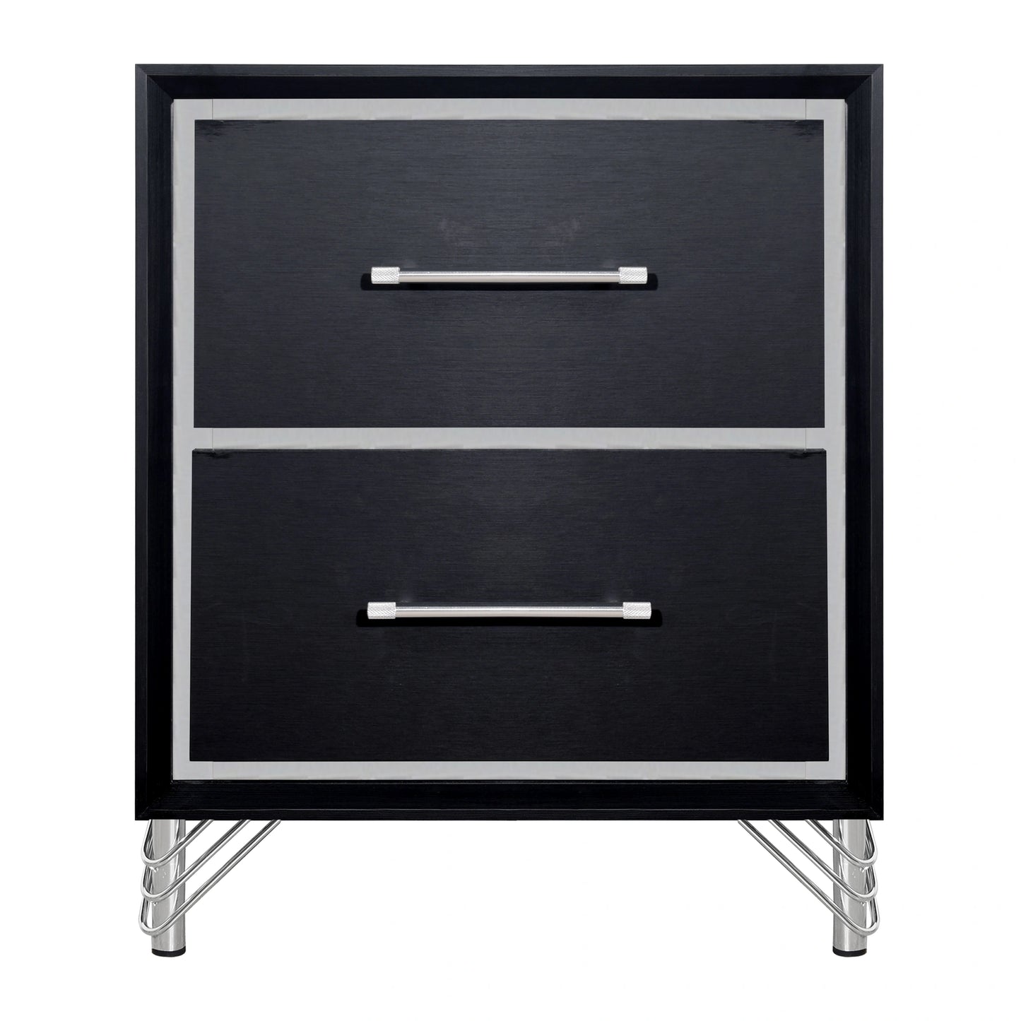 Ava 2 Drawer Nightstand-Ebony