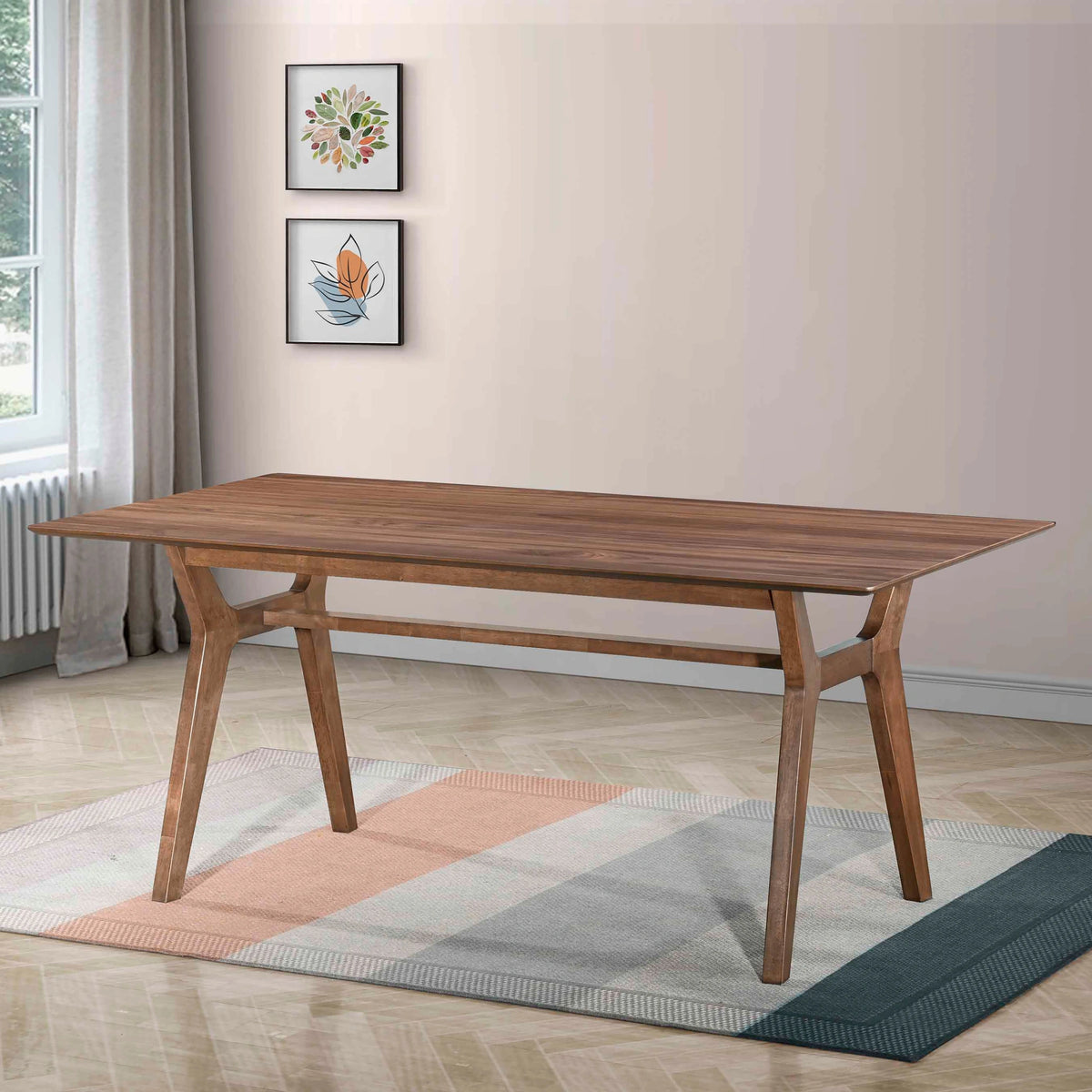 Thea 70" Rectangular Dining Table-Walnut
