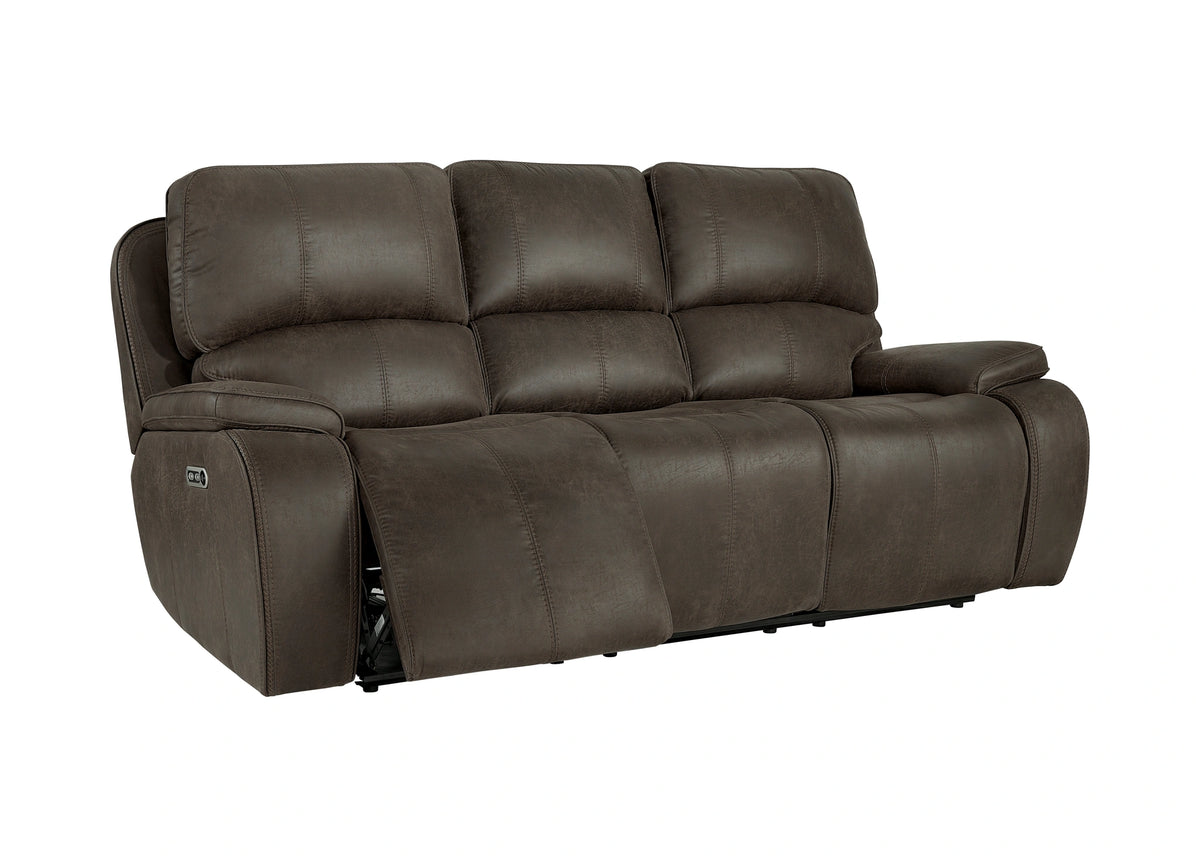Brookings Sofa W/Pwr Hr & Fr-Brown