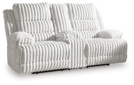 Rhines Falls Power Reclining Loveseat with Console