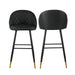 Oliver Black Vegan Leather Bar Chair (2 Per Carton)