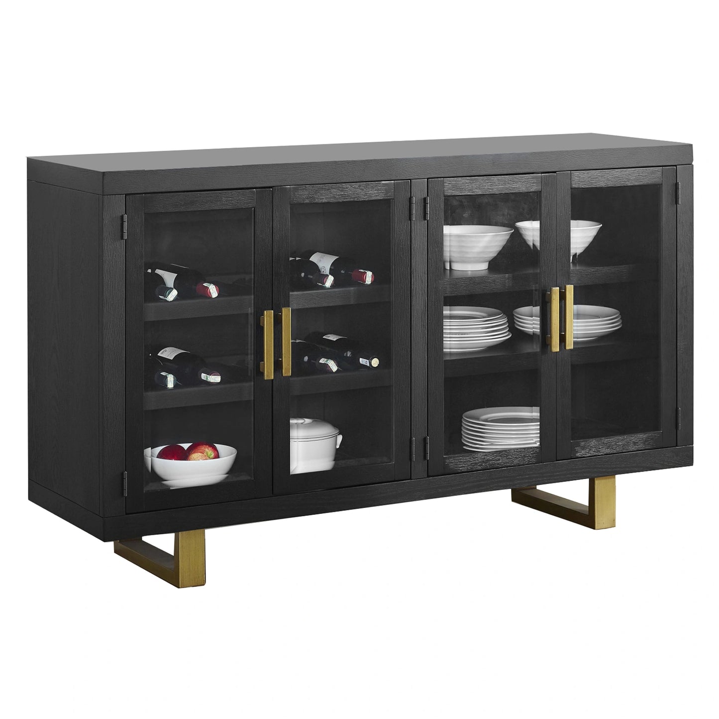 Steve Silver Yves Server in Rubbed Charcoal