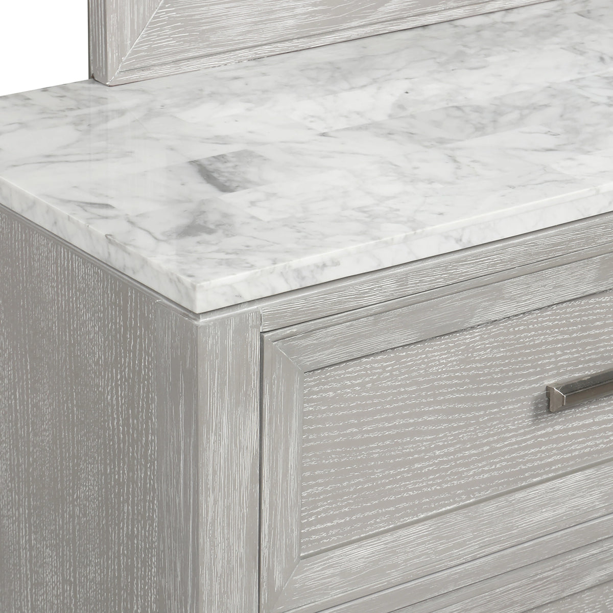 Fiona Landscape Mirror-Mist Gray