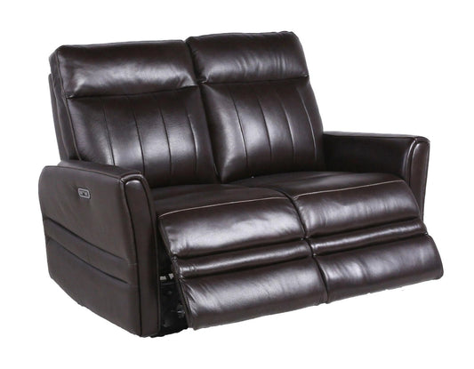 Steve Silver Coachella Leather Dual Power Reclining Loveseat in Brown