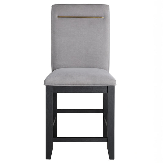 Steve Silver Yves Counter Chair in Rubbed Charcoal (Set of 2)