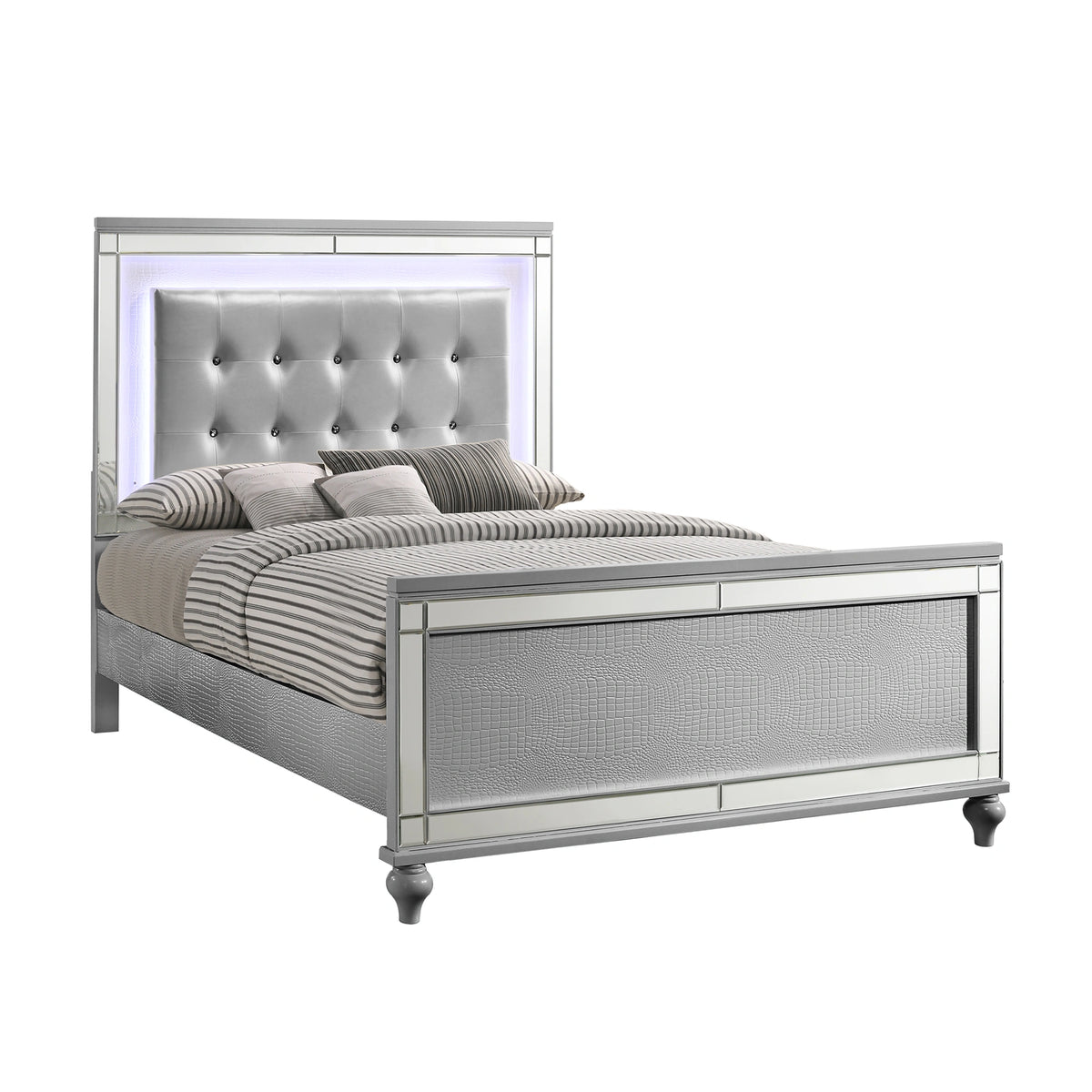 VALENTINO California King WK SIDE RAILS-SILVER