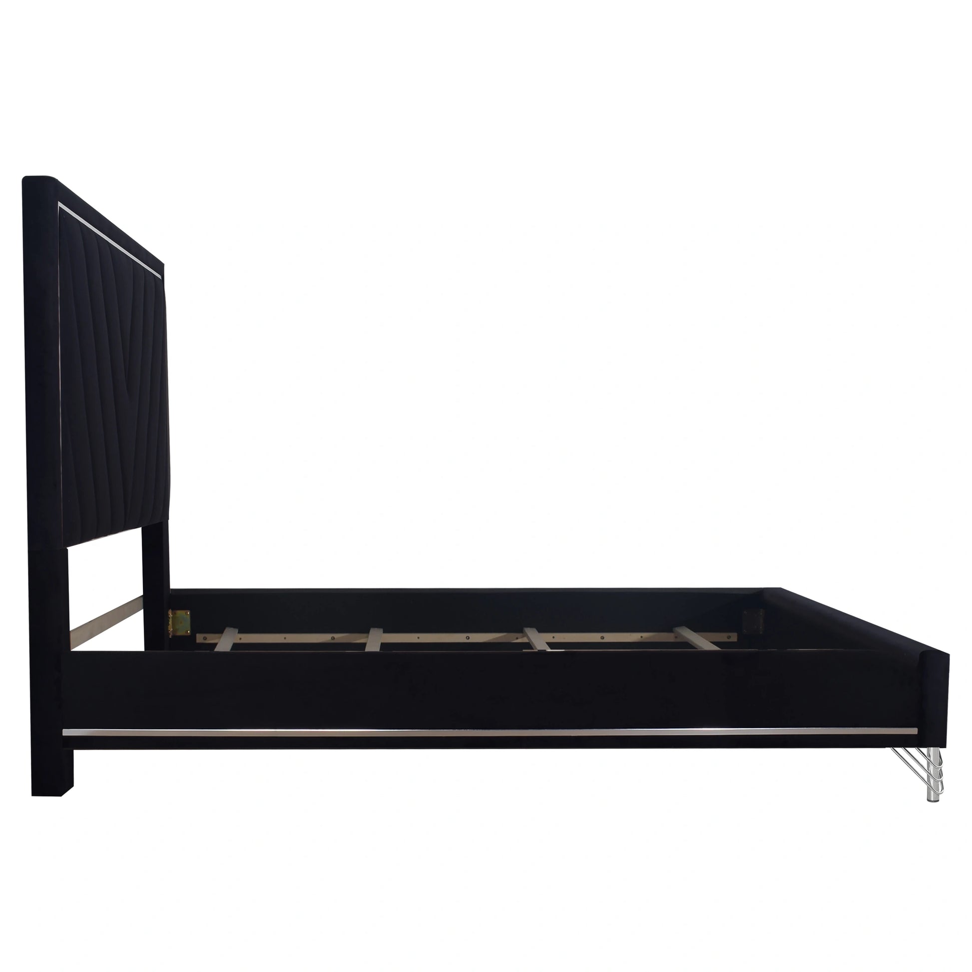 Ava 5/0 Q Headboard, Footboard & Slat Kit-Ebony