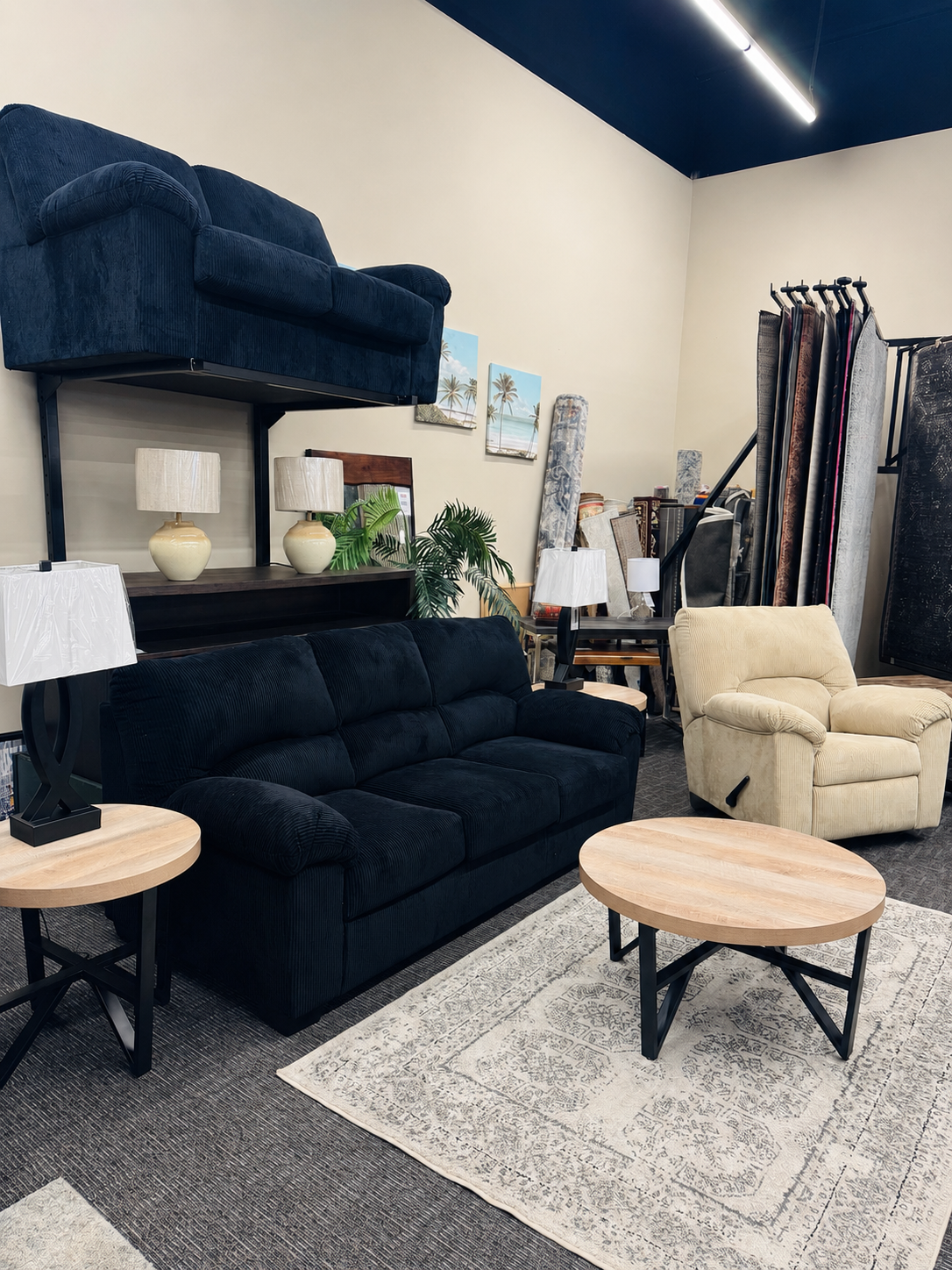 Corduroy Sofa & Loveseat Combo