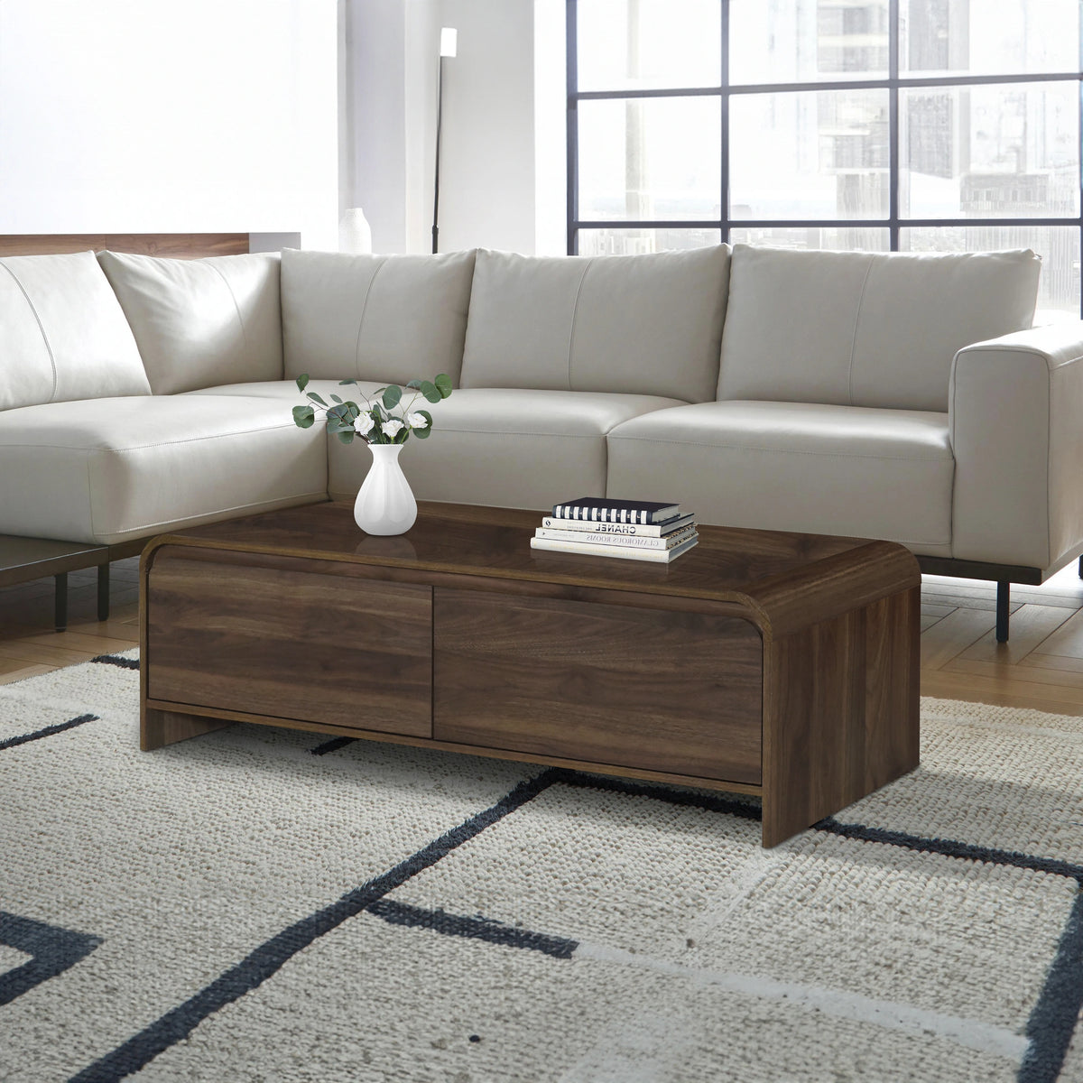 Mara Cocktail Table-Walnut