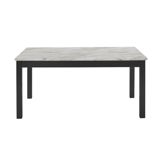 Celeste 64" Dining Table-Espresso/Faux Marble