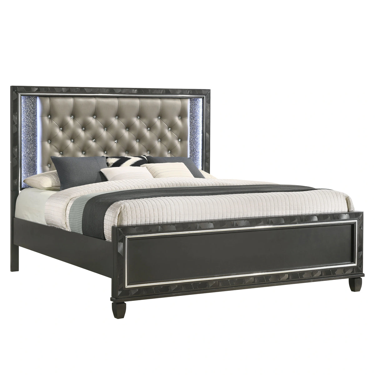 RADIANCE Eastern King-California King K FOOTBOARD & SLATS-BLACK PEARL