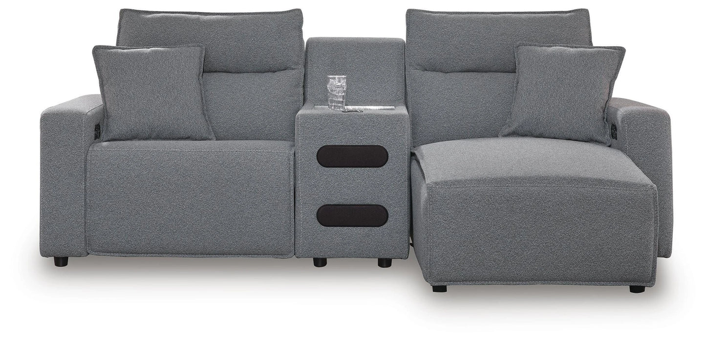 Modmax II Power Reclining Sectional with Chaise and Audio Console