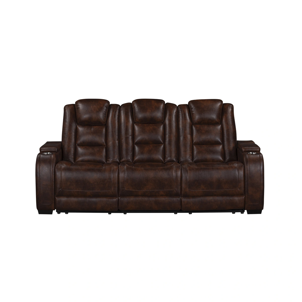 Chester Reclining Sofa W/Pwr Hr & Fr-Brown