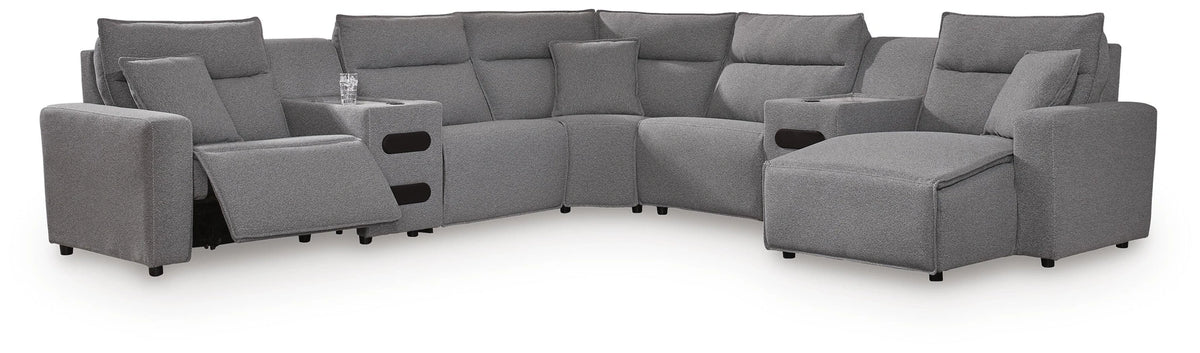 Modmax II Power Reclining Sectional with Chaise and Audio Consoles