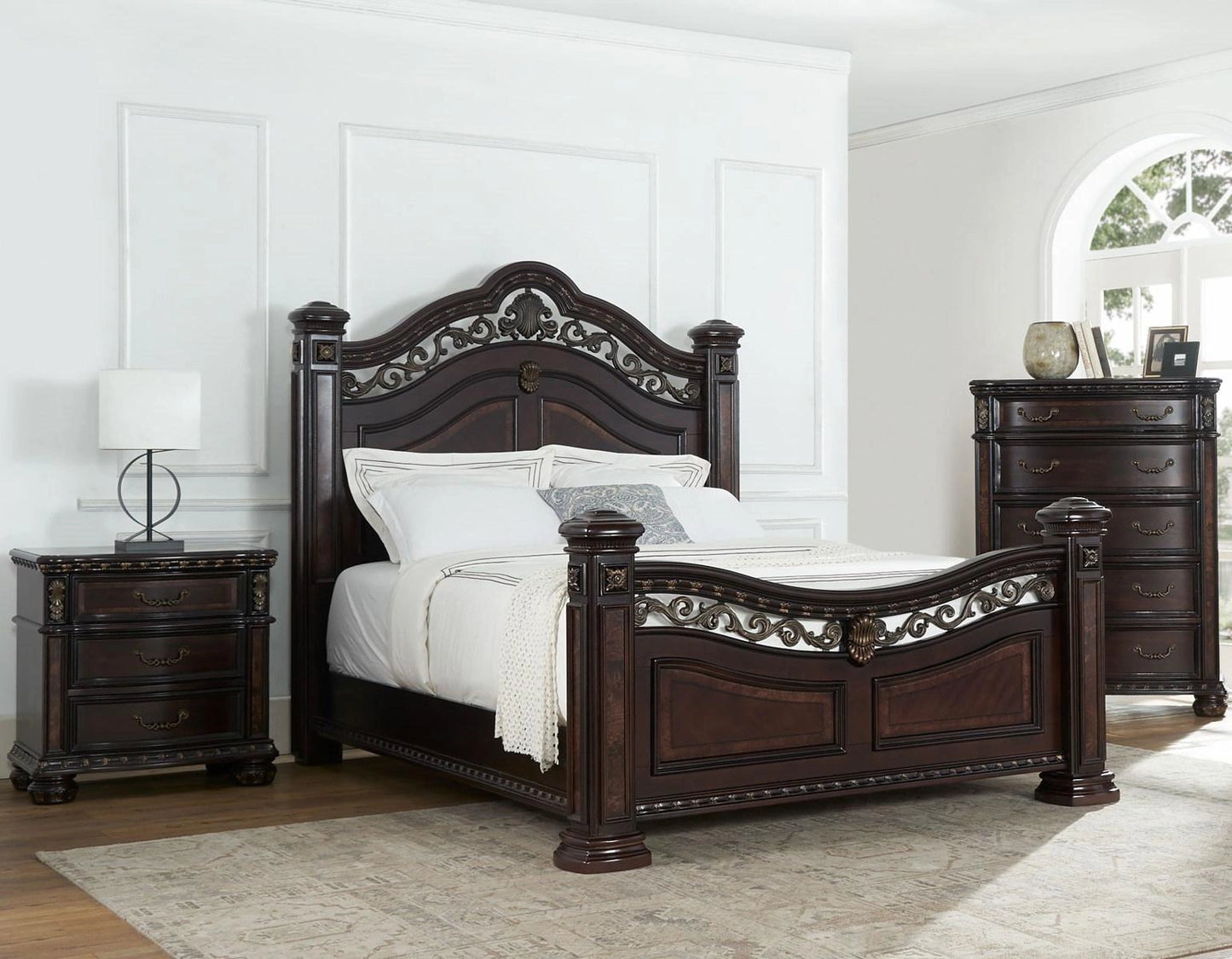 Steve Silver Monte Carlo Queen Poster Bed in Cocoa