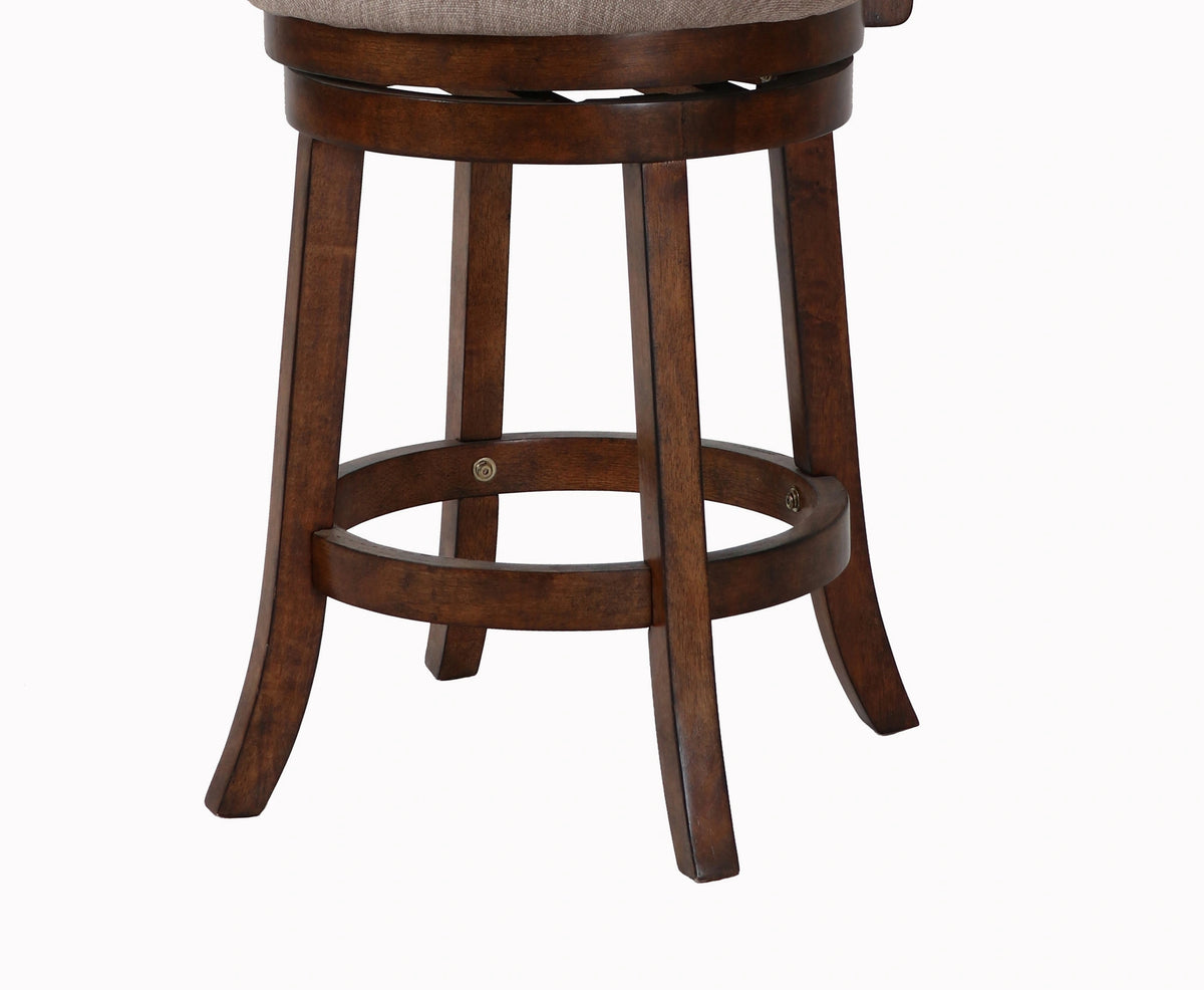 Aberdeen 24" Counter Stool W/Fabric Cushions-Brown