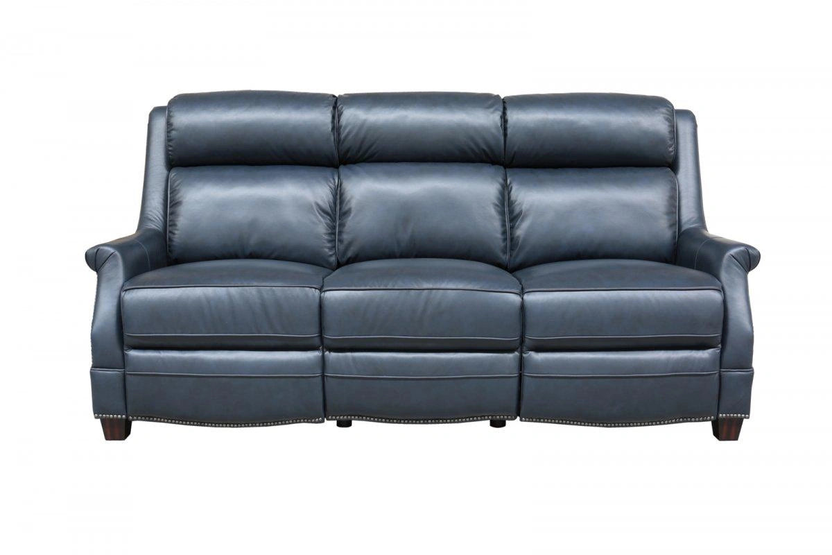 BarcaLounger Warrendale Power Reclining Sofa w/Power Head Rests in Blue
