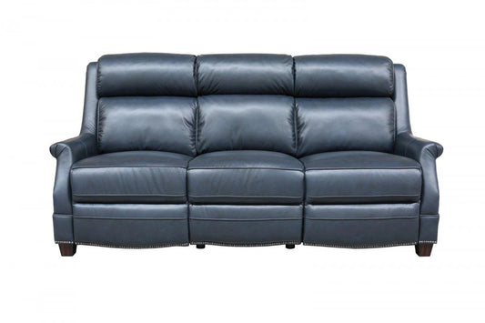 BarcaLounger Warrendale Power Reclining Sofa w/Power Head Rests in Blue
