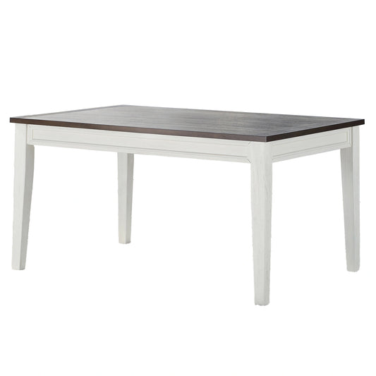 Steve Silver Caylie Dining Table in Two-tone Ivory and Driftwood