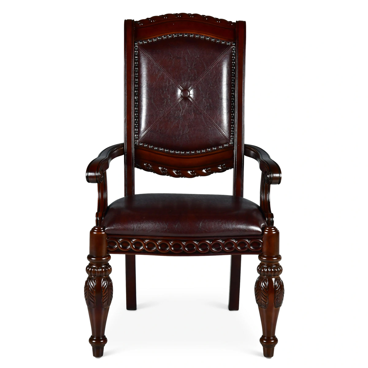 Steve Silver Antoinette Arm Chair (Set of 2) in Rich Cherry