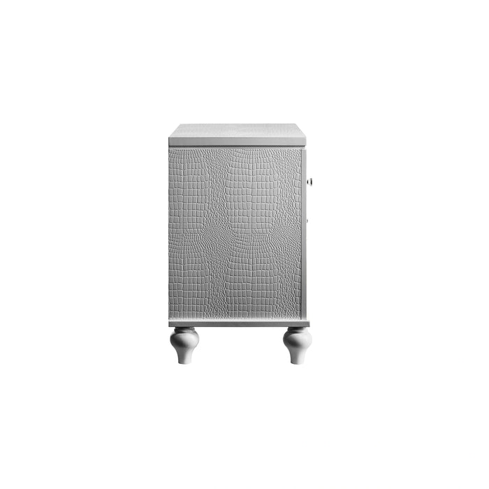 Valentino Nightstand-Silver