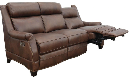 BarcaLounger Warrendale Power Reclining Sofa w/Power Head Rests in Worthington-cognac