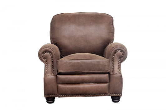 BarcaLounger Longhorn Recliner in Dark Sanded Bomber