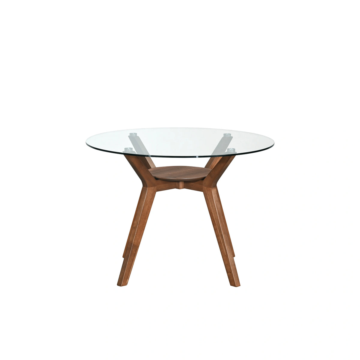 Oscar Dining Table Base For Glass Top Table-Walnut