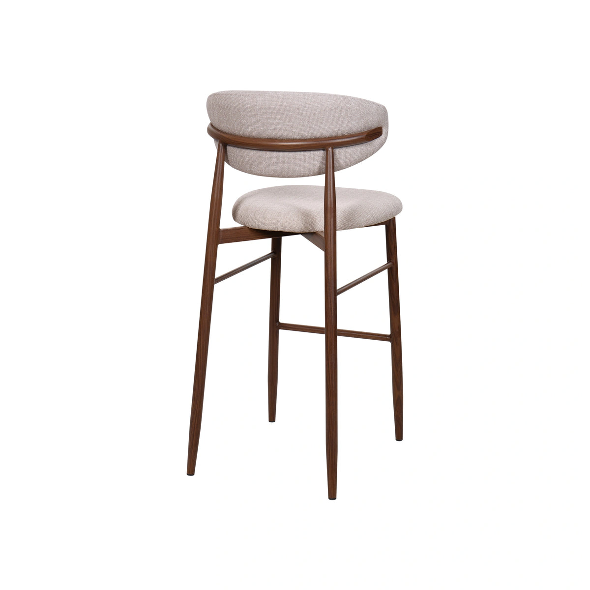 Royce Bar Chair W/ Walnut Metal Frame- Toast (2 Per Carton)