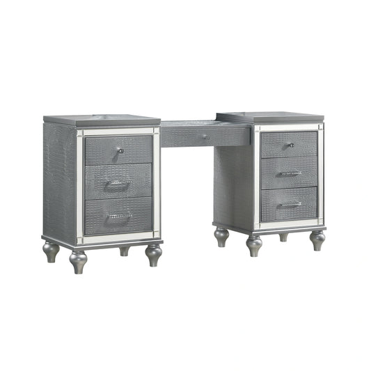 Valentino Dressing Table-Silver