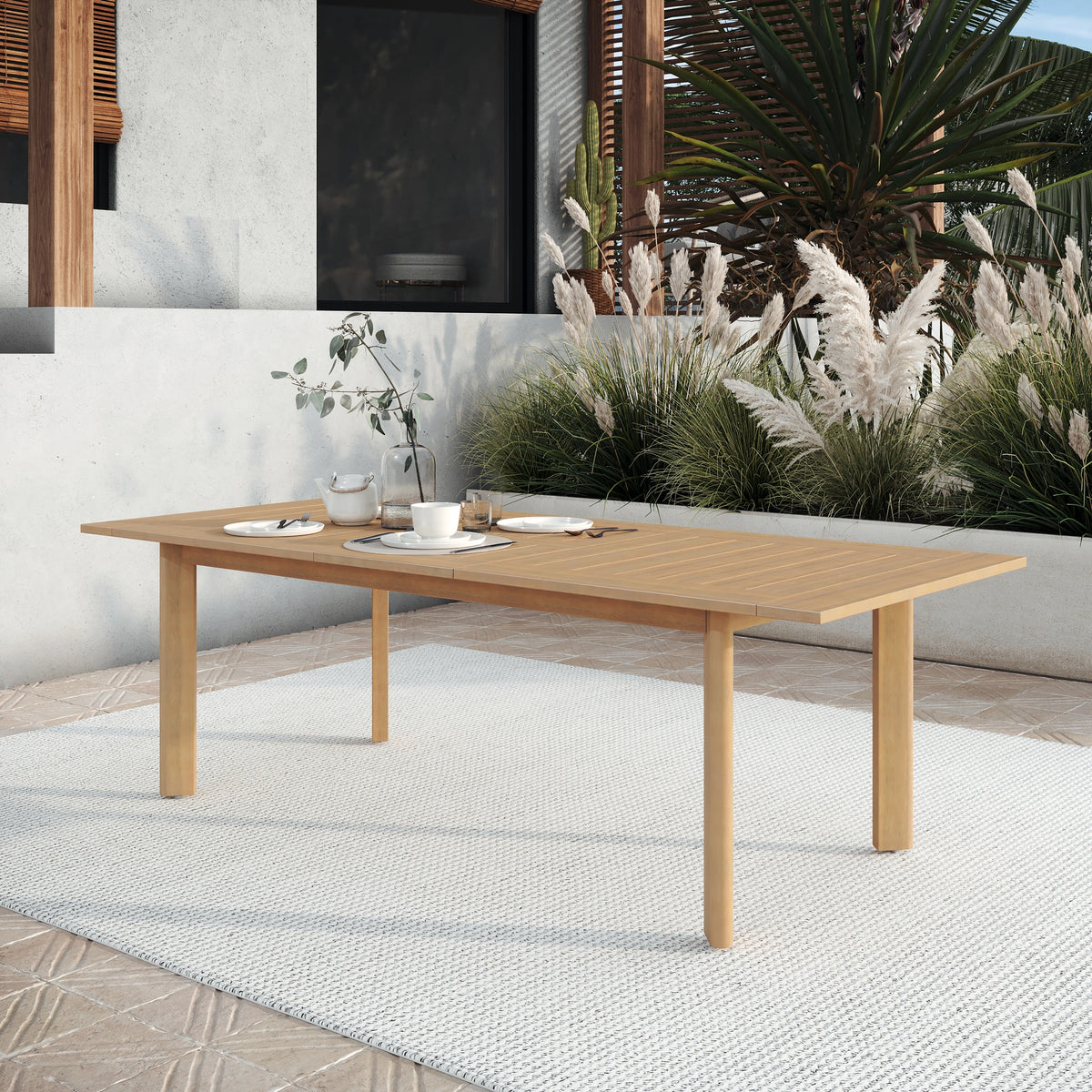 Wesley Patio Dining Table W/Self Storing Leaf