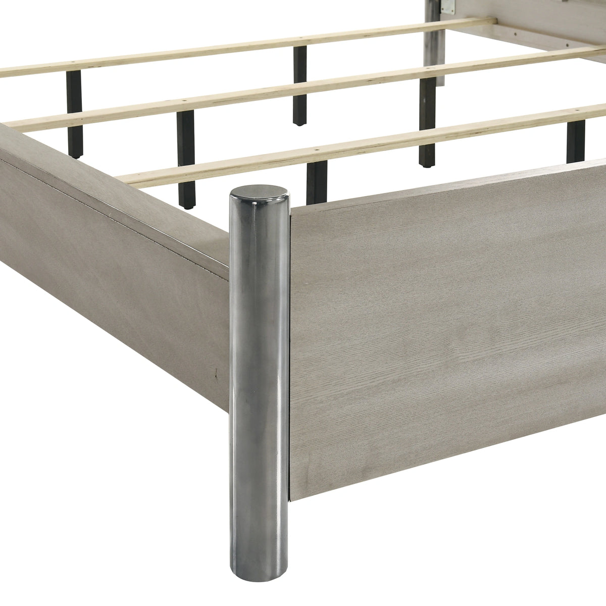 Lennox 6/6-6/0 Ek/Wk Headboard, Footboard & Slat Kit-Gray