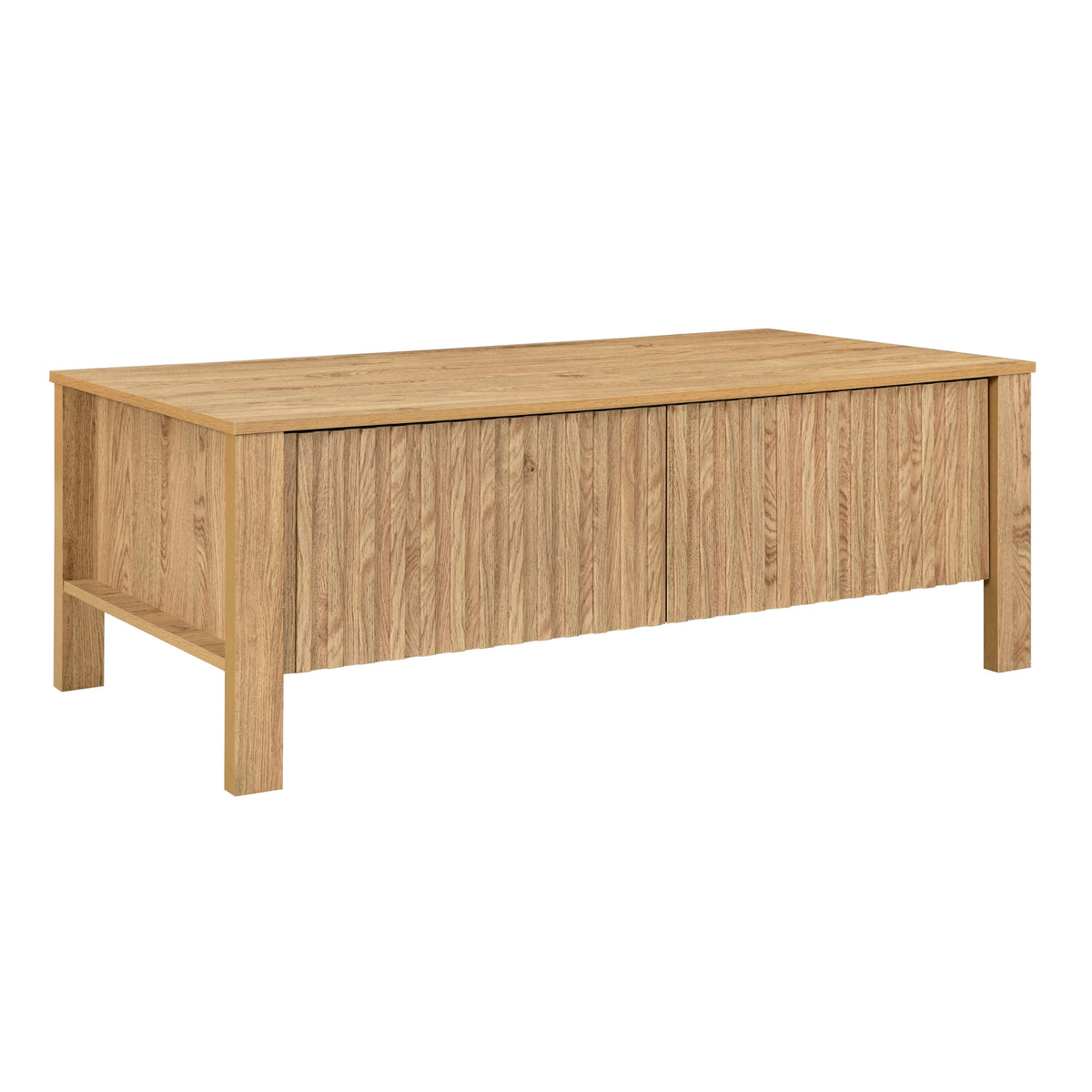 Thayer 47" Two Drawer Coffee Table-Natural