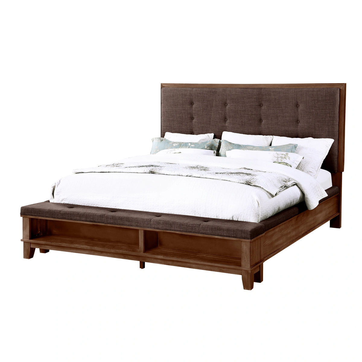 CAGNEY Eastern King-California King EK/K FOOTBOARD & SLATS - CHESTNUT