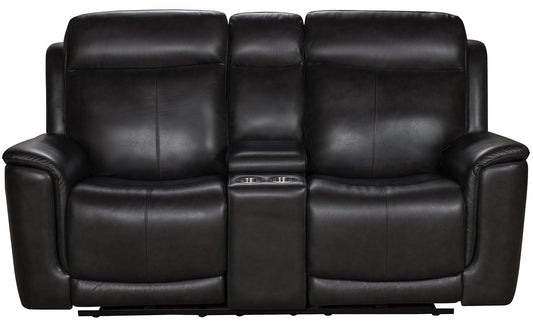 BarcaLounger Burbank Reclining Loveseat w/ Power Headrest in Matteo-Smokey Gray
