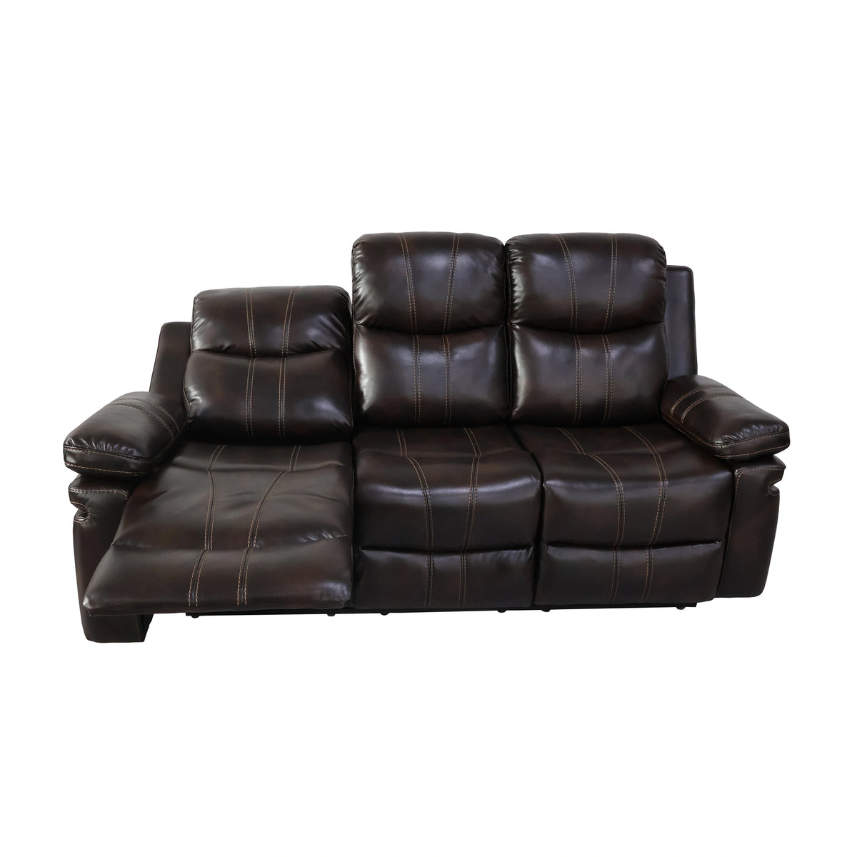 Kellen Sofa W/ Drop Down Tray & Pwr Fr-Brown