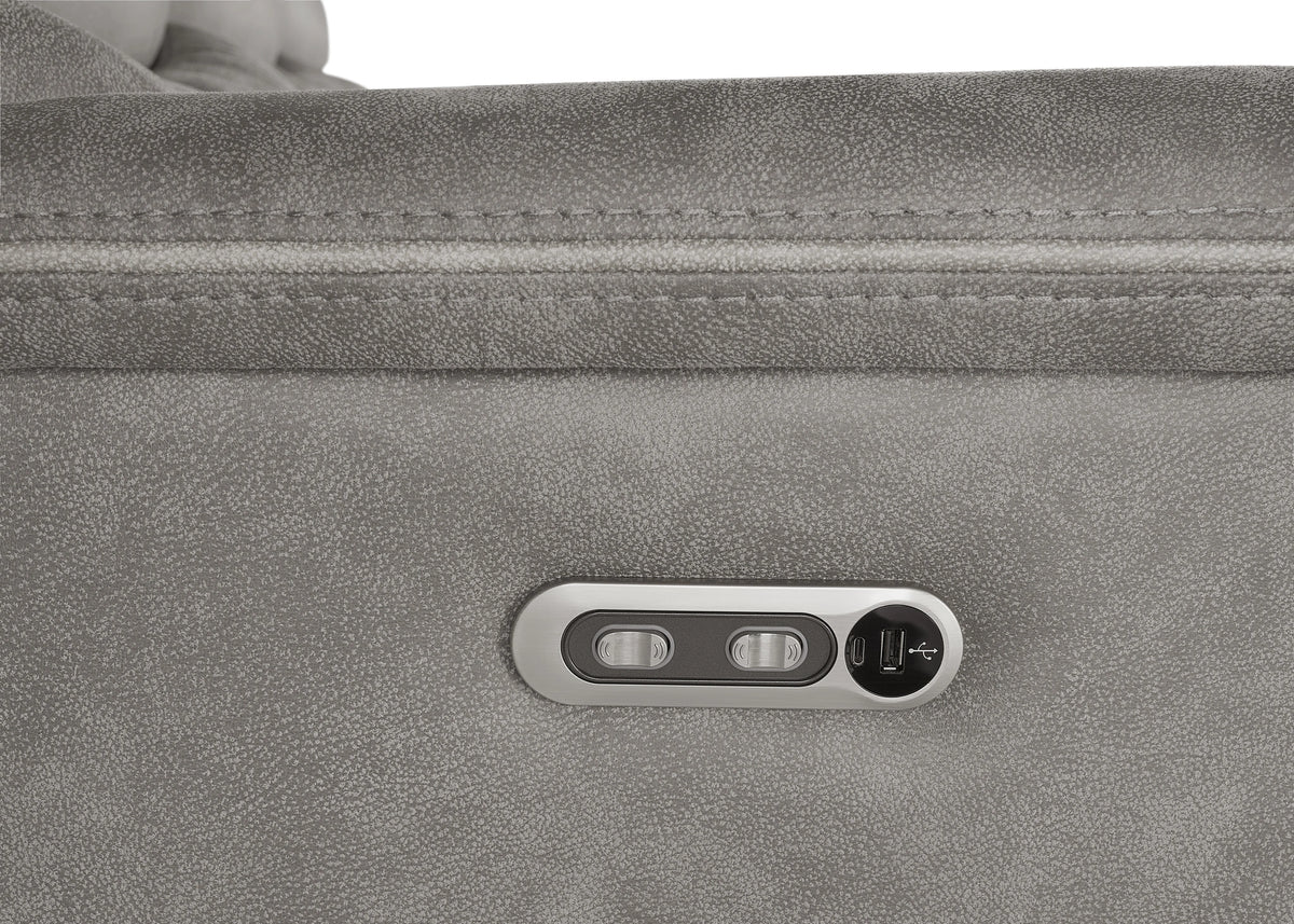 Kamari Sofa W/Pwr Hr & Fr-Gray