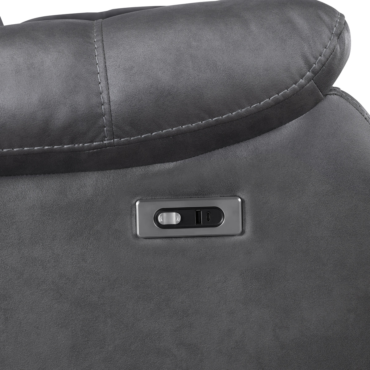 Morello Sofa W/Pwr Fr- Gray