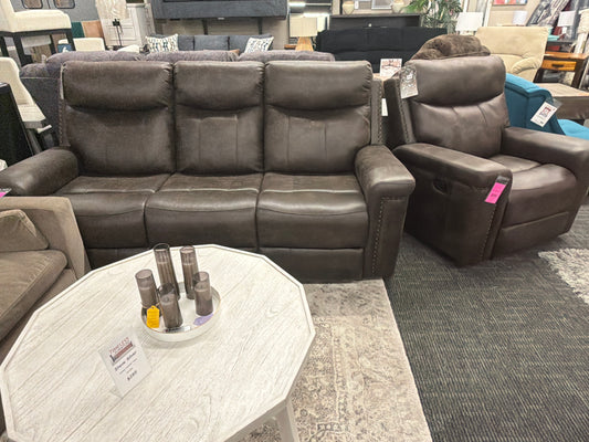 Mocha Sofa and Chair