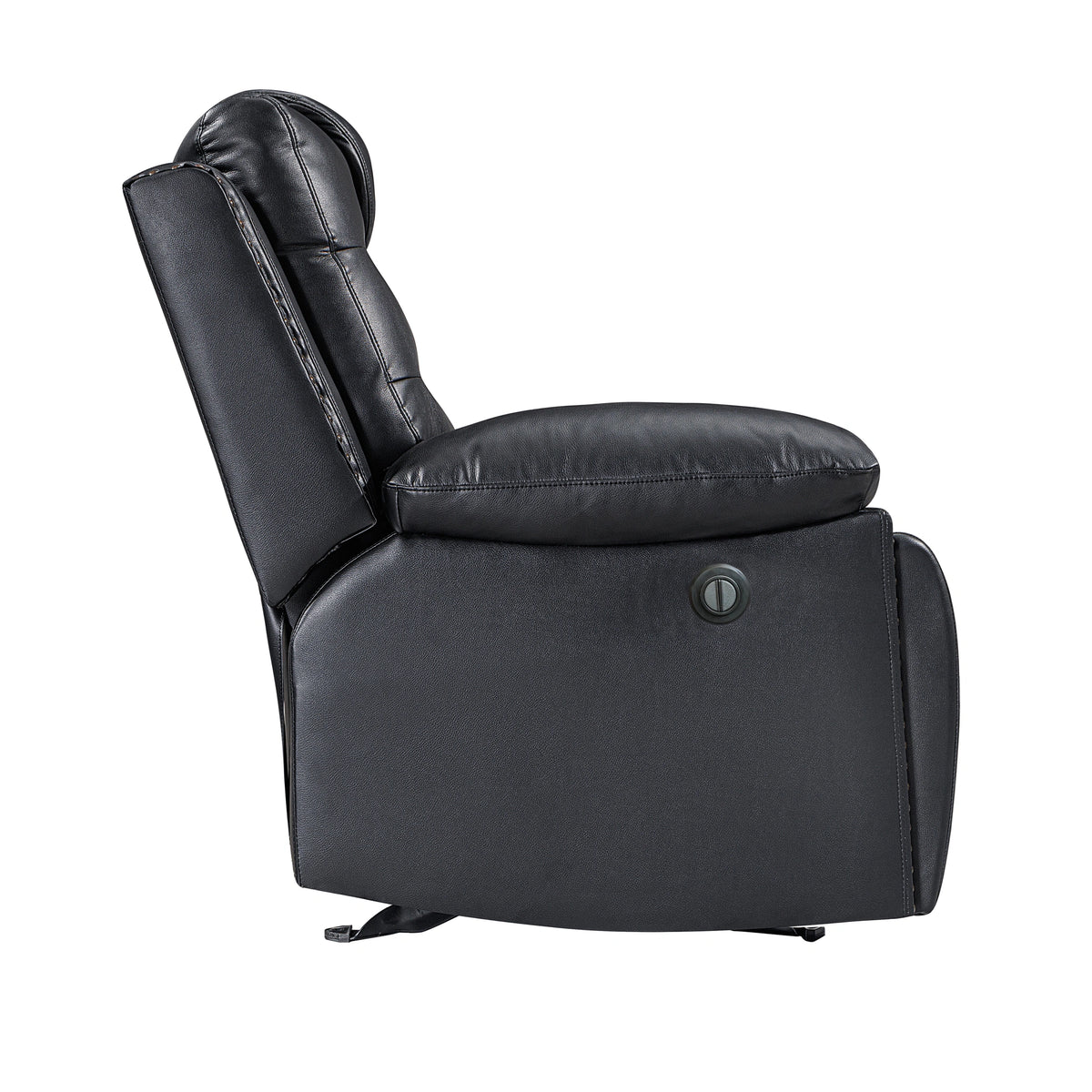Nikko Sofa W/Pwr Fr-Black/Gray